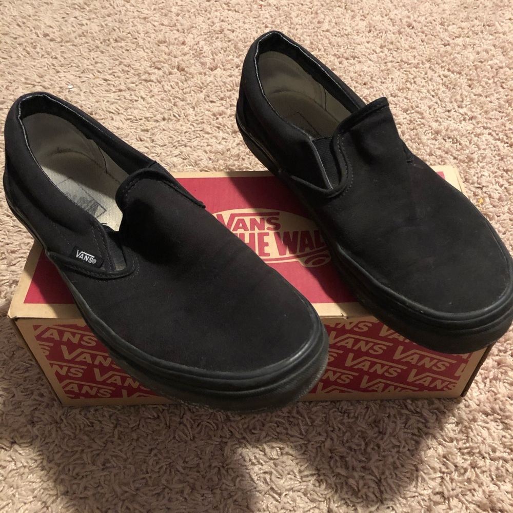 Black slip on vans